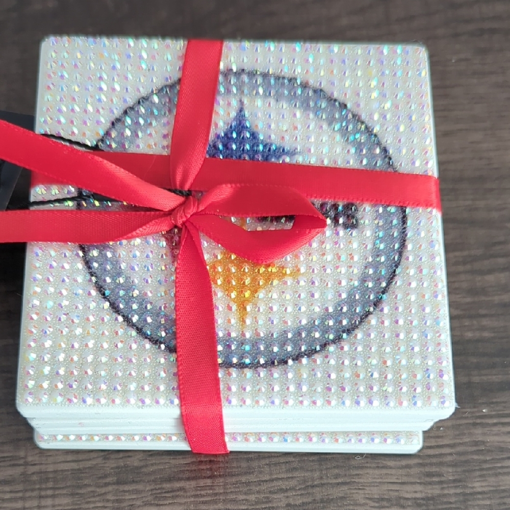 Pittsburgh Steelers Glittery Coaster Set Of 4